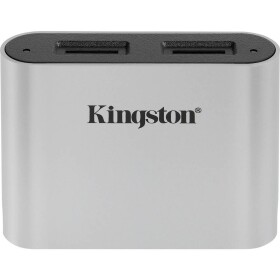 Kingston externá čítačka pamäťových kariet / hub USB-C® USB 3.2 (1. generácia) striebornočierná; WFS-SDC