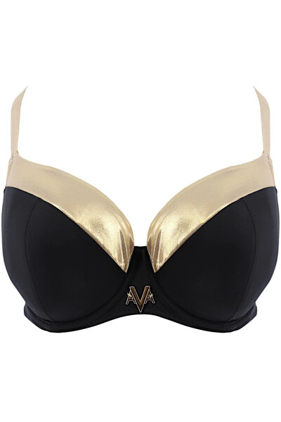 Dámsky vrchný diel plaviek SK 178 Black with gold - AVA 65J černá se zlatou