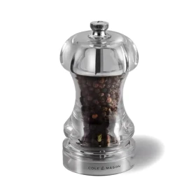 ColeMason Capstan Mlynček na korenie / 11,5 cm / akryl / nastaviteľné mletie (H14501P)