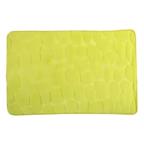 MSV Kúpeľňová predložka Pebbles limetková / 50 x 80 cm / PU pena / protišmyková
