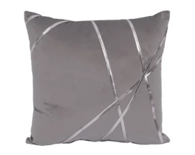 Dekoračný vankúš Vanessa 45x45 cm, striebornými s pruhmi%