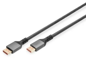 Digitus DisplayPort 2.1 čierny / Prepojovací kábel / DisplayPort - DisplayPort / 1m / 80 Gbps / 16K (DB-340111-010-S)