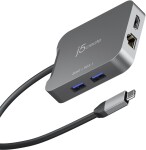 J5create j5create JCD3191-N stacja dokująca Przewodowa USB 3.2 Gen 2 (3.1 Gen 2) Type-C Sivý