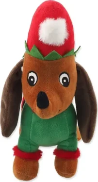DOG FANTASY Hračka Winter Tale Jazvečík zelená / Plyš / Pískacia / 27 cm (454-857682)