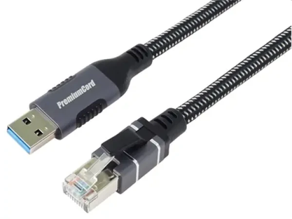 PremiumCord Ethernetový adaptér USB-A - RJ45 / Sieťový kábel / 10/100/1000 Mbit / 2 m (kunet2)