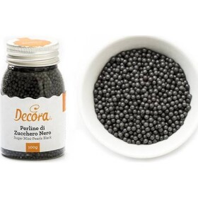 100 g malé cukrové perličky černé - Decora - Decora