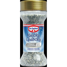 Dr. Oetker Koráliky strieborné/biele (65 g) DO0077 – dortová dekorácia - Dr. Oetker - Dr. Oetker