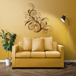 Veselá Stena Samolepka Ornament kvetina Farba: fialová, Veľkosť: 60 x 60 cm