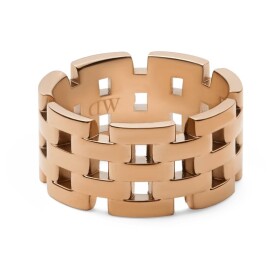Daniel Wellington Dizajnový bronzový prsteň z ocele 5-Link DW0040097 56 mm