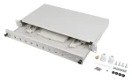 Lanberg Optický patch panel 19" 1U šedý / Patch panel / 12x SC simplex / 12x LC duplex (FOP1-24SD-LQB)