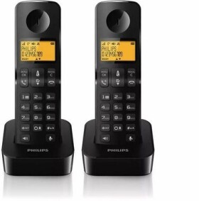 Philips D2602B/53 čierna / bezdrôtový telefón / 1.6 grafický displej / doba hovoru 16 hodín (Phil-D2602B/53)