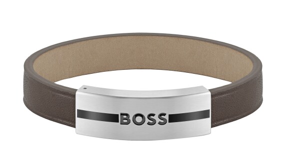 Hugo Boss Fashion kožený hnedý náramok 1580496 cm