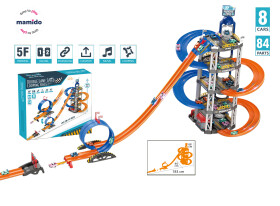 Mamido Mamido Garážové parkovisko - päť poschodí, výťah, zvuky a dráha so slučkou 183 cm