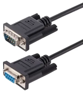 StarTech RS232 null modem kábel čierna / Sériový kábel / DB-9 - DB-9 / krížený / 3 m (9FMNM-3M-RS232-CABLE)