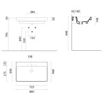 GSI - NUBES keramické umývadlo 80x50cm, biela ExtraGlaze 9622111