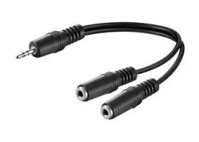Goobay Jack 3,5 mm (M) na 2x Jack 3,5 mm (F) / Redukcia / káblik 20cm (50464)