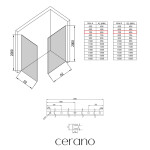 CERANO - Sprchová zástena Walk-in Crystal TL/P - 8 mm - bezvzperový systém - zlatá, mliečne sklo - 70x70x200 CER-8050BD5784