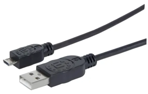 Manhattan USB-A na Micro-USB B čierny 1,8 m / Kábel / USB 2.0 / 480 Mbit/s (307178)