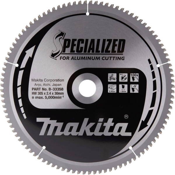 Makita B-33358 B-33358 pílový kotúč Počet zubov (na palec): 100 1 ks; B-33358