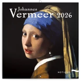 NOTIQUE Poznámkový kalendár Johannes Vermeer 2026 - Východný / 30 x 30 cm (PGP-35654-V)
