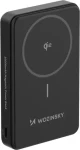Wozinsky WLWP-10KA0Y3S čierna / Powerbanka / 10000 mAh / 22,5 W / Qi2 / stojanček / USB-A + USB-C (5907769367441)