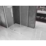 MEXEN/S - Velár sprchovací kút, posuvné dvere 130 x 80, dekor, biela 871-130-080-31-20