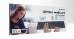 Gembird Slimline klávesnica čierna / Klávesnica / Bluetooth / podsvietená / výdrž 70 h (KB-BTRGB-01-DE)