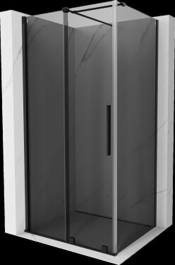 MEXEN/S - Velár sprchovací kút, posuvné dvere 140 x 90, grafit, čierna 871-140-090-41-70