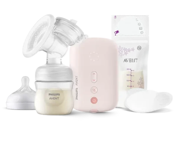 Philips Avent SCF395/31 ružová / Elektrická odsávačka materského mlieka / 125 ml / Micro-USB (SCF395/31)