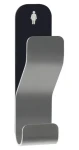 Spirella ANOBILE dvojitý samolepiaci háčik čierno-strieborný / Nerezová oceľ / 30 x 110 mm