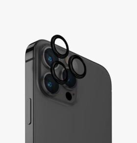 UNIQ Optix hliníkové ochranné sklo na šošovku fotoaparátu pre Appple iPhone 15 Pro Max Midnight (black) (8886463686218)