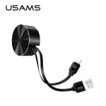 USAMS SJ150 Storage U-Bin čierna / Dátový kábel / Lightning / 1 m / 2A (IPUSBZH01)