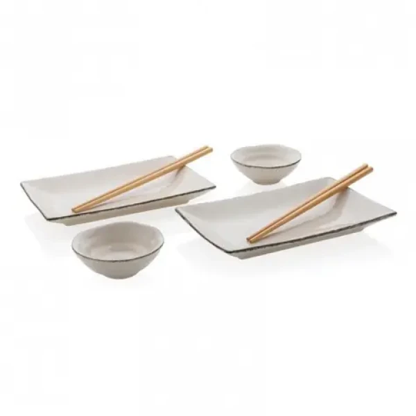 Ukiyo Jedálenský set na sushi pre dvoch biela / 2ks (8714612128565)