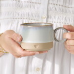 Ib Laursen Kameninový hrnček Heart Light Blue Matt 290 ml