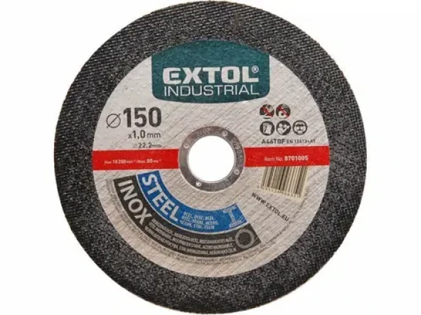 Extol- Industrial Kotúč rezný na oceľ / nerez 115x1.0x22.2mm (EX8701000)