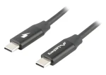 Lanberg Kábel USB-C na USB-C čierna / Dátový a nabíjací kábel / USB 2.0 / 1,8 m / QC 4.0 (CA-CMCM-40CU-0018-BK)