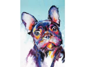 Obraz na plátne Francúzsky buldoček, 60x90 cm, efekt ručnej maľby%