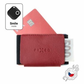 FIXED Smile Tiny Wallet Kožená peňaženka so SMART trackerom FIXED Smile PRO červená / dopredaj (FIXSM-STN2-RD)