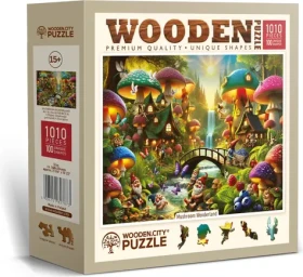 Wooden City Drevené puzzle Hubová ríša divov