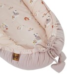 EKO Hniezdo pre bábätko VELVET My farm Powder pink 90x60 cm