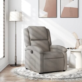 VidaXL vidaXL Fotel rozkładany, farba taupe, obity tkaniną