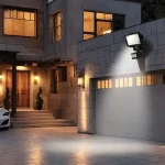 Maclean MCE442 čierna / Solárny LED reflektor / senzor pohybu / nástenný / IP44 / 6000K (MCE442)