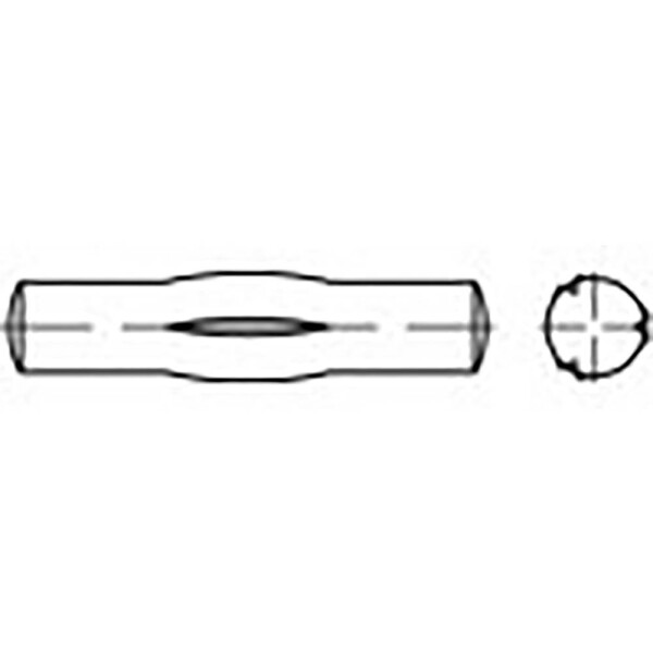 TOOLCRAFT TO-6865866 čiastočne ryhovaný valcový kolík ocel 250 ks; TO-6865866