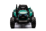 Mamido Elektrický traktor s prívesom pre deti HC-306 24V tmavo zelený