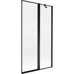 MEXEN - MIST vaňová zástena 100x150 cm 6mm f+s, čierna, okraj, pravá 8A9-100-011-70-70-P