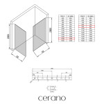 CERANO - Sprchová zástena Walk-in Crystal TL/P - 8 mm - bezvzperový systém - zlatá, grafitové sklo - 150x90x200 CER-8050BD5574