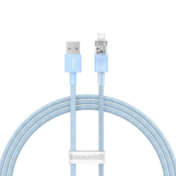 Baseus CATS010003 Rýchlonabíjací kábel USB-A na Lightning Explorer Series 1 m 2.4A modrá (CATS010003)