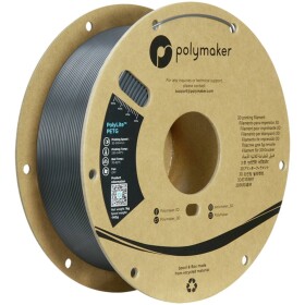 Polymaker PB01056 vlákno pre 3D tlačiarne PETG plast Žiaruvzdorné, Vysoká pevnosť v ťahu 1.75 mm 1000 g tmavosivá PolyLite™ 1 ks; PB01056