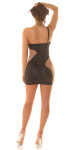 Sexy Koucla one-shoulder Minidress with Mesh blackbeige Einheitsgroesse