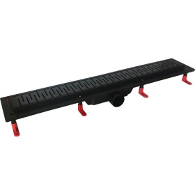 HOPA - Odtokový žľab Standardline BLACK - Dĺžka - 80, Variant roštu - Medium OLPZLABST79BM